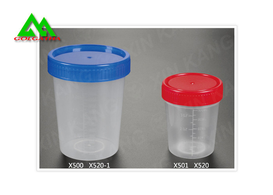 Porcellana Barattoli di plastica medici dell'esemplare con i coperchi, tazze sterili dell'esemplare di urina per la raccolta fornitore
